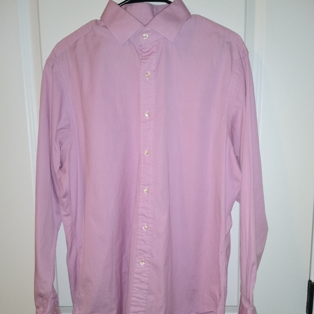 Pink Ralph Lauren long sleeve size 34/35 neck 16.5